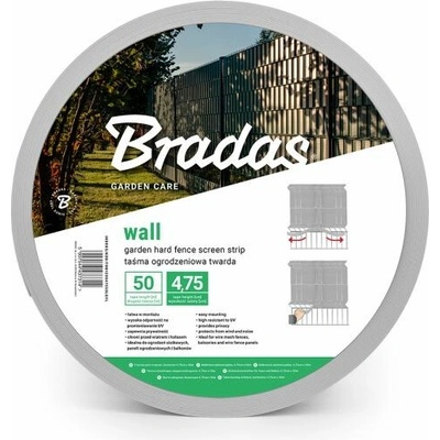 Bradas Tieniaca fólia na plot 4,75cm x 50m Light grey 1200g/m2