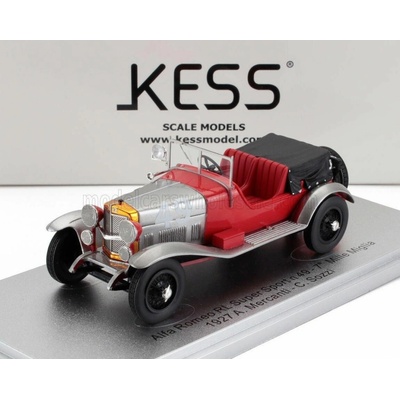 KESS MODEL ALFA ROMEO RL SUPER SPORT N 49 7th MILLE MIGLIA 1927 ARTURO MERCANTI CARLO SOZZI RED SILVER BLACK 1:43