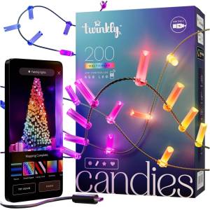 Twinkly TWKC200RGB-G - димируема LED RGB гирлянда с 200 LED, 14 m, USB, Wi-Fi (TW0048)