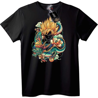NOONEBRAND Тениска Goku & Shenron Дракон - XS, White