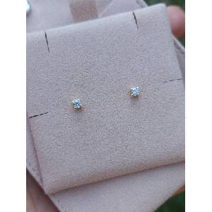Kathryn' s Bracelets Детски златни обеци с циркон (ДЗОЦ9)