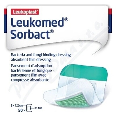 Leukomed Sorbact pooperačné krytie 5x7.2 cm 50 ks