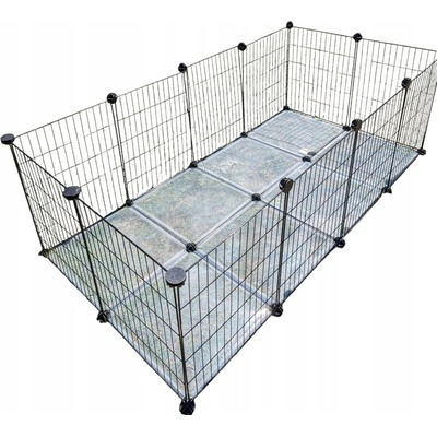 SongmicsHome Ohrádka pre malé zvieratá z priehľadného plastu BEN 125 x 63 x 42 cm transparentná LPC001W01