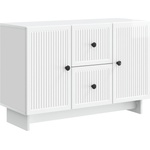 vidaXL Служебен шкаф Бял гланц 89 x 34, 5 x 60 см Инженерна дървесина (893969)