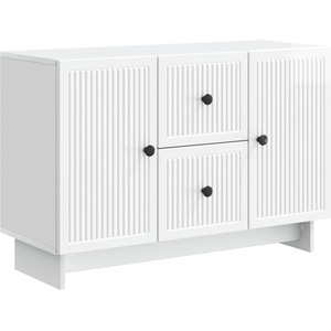 vidaXL Служебен шкаф Бял гланц 89 x 34, 5 x 60 см Инженерна дървесина (893969)