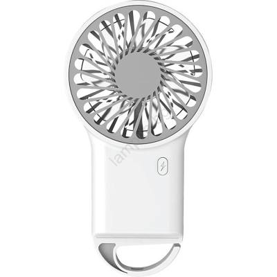 EUROLAMP Презареждаем джобен вентилатор 3W/5V 300 mAh бял (EU0710)