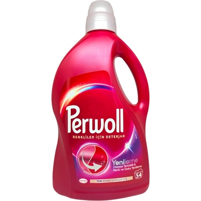 Perwoll течен перилен препарат за цветни дрехи, 54 пранета, 2970мл