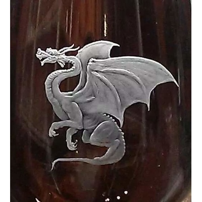 Rytiskla cz drak 05 sklenice na víno balon 740 ml