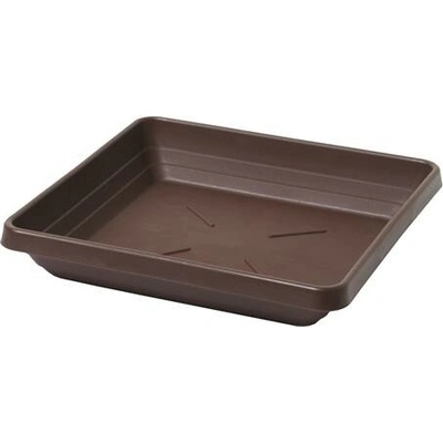 Plastia miska čtyřhranná Lotos - čokoládová 30x30