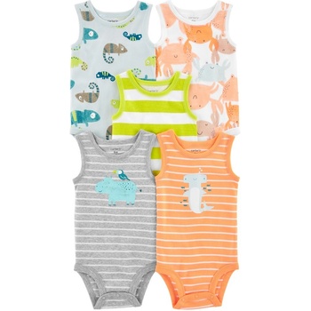 Carter’s CARTER'S Body bez rukávov Stripes Animals chlapec 5ks