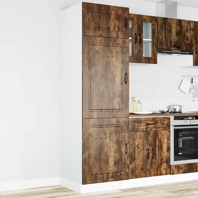 vidaXL Кухненски шкаф, Kalmar, опушен дъб, инженерно дърво (853632)