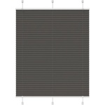 vidaXL Плисирана щора черна 110x150 cm Ширина на плата 109, 4 cm (4015145)
