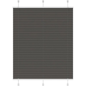 vidaXL Плисирана щора черна 110x150 cm Ширина на плата 109, 4 cm (4015145)