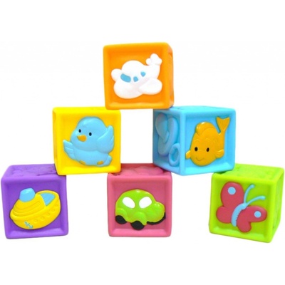 Teddies pískací kostky 6ks
