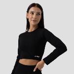GymBeam Дамски топ FLO Ribbed CropTop Black XL