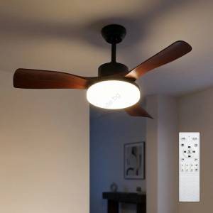 Brilagi - Димируем LED таванен вентилатор LED/34W/230V 106 см черен/кафяв + с дистанционно управление (BG4001)