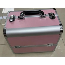 Aptel Kosmetický kufřík 35x25x31cm stříbrno-růžový CA34C