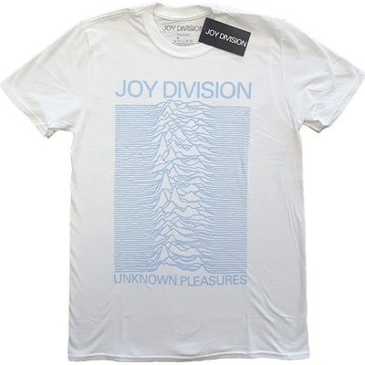 Joy Division tričko Unknown Pleasures blue on biele