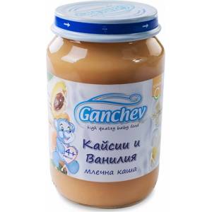 Ганчев пюре млечна каша с кайсии и ванилия -190 г