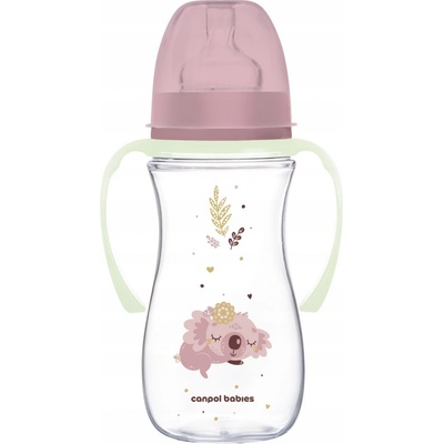 Canpol babies Antikoliková lahev EasyStart Sleepy Koala růžová 300 ml – Zboží Mobilmania