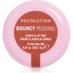 Revolution Bouncy Pudding Lip & Cheek мултифункционален грим за устни и скули цвят Peach Veil 6 гр
