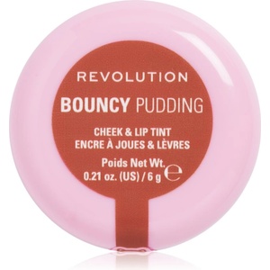 Revolution Bouncy Pudding Lip & Cheek мултифункционален грим за устни и скули цвят Peach Veil 6 гр