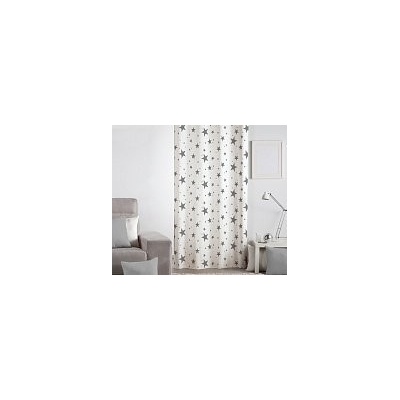 Matějovský Dekoračný záves NEW STAR GREY, 100% BAVLNA, s kruhmi 140x260cm