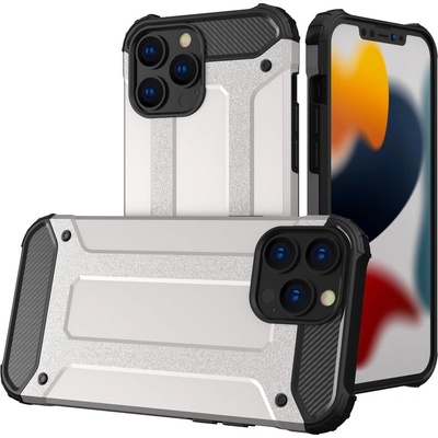 HQWear Калъф Hybrid Armor, за iPhone 13 Pro, сребрист (5907769326585)