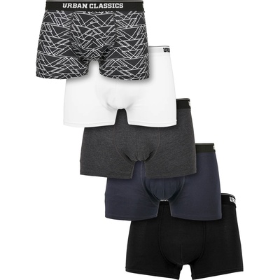 Urban Classics Комплект от 5 чифта боксерки Urban Classics от органичен памук /aop+white+grey+navy+black XXLUB-TB4417-03290 - Многоцветен, размер XL