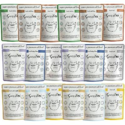 GUSSTO Cat Fresh Mix mokré krmivo pre mačky18 x 85 g