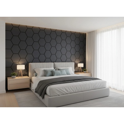 Horve Akustický panel Hexagon 620x760 mm - šedý