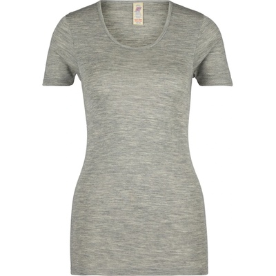 Engel Дамско копринено термобельо Engel Women's Undershirt S/S Merino base layer - Light Grey Melange - размер 34/36 (EU) (114-0819-0511)