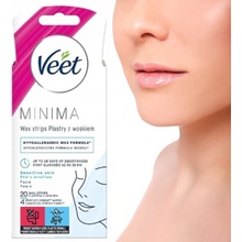 Veet Minimá Hypoallergenic Wax Strips Face depilačné voskové pásiky na tvár 20 ks