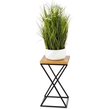 Image 1 of HowHomely Стойка за цветя LOFT 40x24 см черен/кафяв (DD0332)