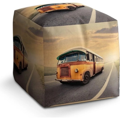 Sablio Taburet Cube Autobus veterán: 40x40x40 cm