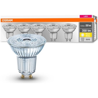 Osram LED reflektor GU10 4,3W 36° 2 700K 350lm 5ks