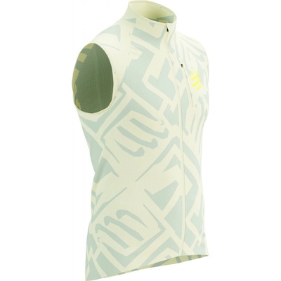 Compressport Hurricane Windproof Vest M Sugar Swizzle/Ice Flow/Safety Yellow