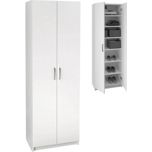 TopMebel Шкаф за обувки Renso TopMebel меламин с 2 врати в бял цвят 59, 8x37, 8x178, 5cm