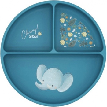 Sassi Силиконова чиния за хранене с вакуум - Sassi, Слонче (SSSI0658)
