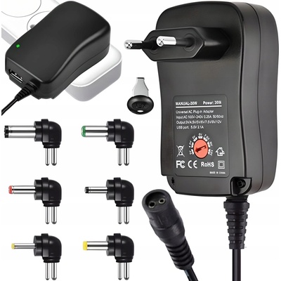 UNIVERZÁLNÍ SÍŤOVÝ NAPÁJECÍ ADAPTÉR A NABÍJEČKA PRO DC 12V – Sleviste.cz