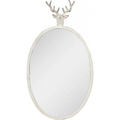 Clayre & Eef antik kovové s hlavou jelena Deer vintage 50 x 10 x 89 cm Béžové