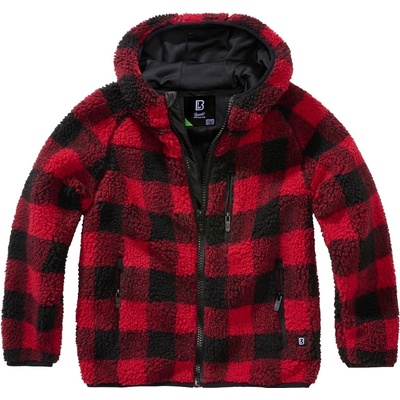 Brandit Kids Teddy fleece jacket červená