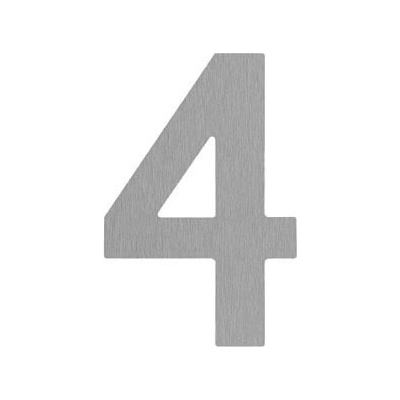 SRA - DOMOVÁ ČÍSLICA "4" 2.50 - 120 mm NEM - nerez matná | MP-KOVANIA.sk