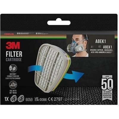 3M ABEK1 Kombinované filtry na plyny 6059-1