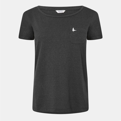 Jack Wills Дамска тениска Jack Wills Fullford Pocket T-Shirt Ladies - Black