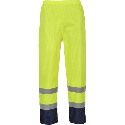 Portwest nohavice Hi-Vis Classic Contrast H444 do pasu do deště reflexní Žlutá/navy