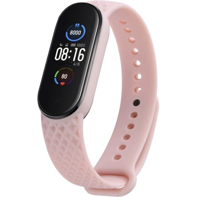 Xiaomi Mi Band 5/6 náhradný náramok - Sklenený vzhľad Pastelovo ružová MBSCZ-5DV010