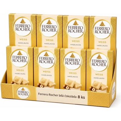 Ferrero Rocher bílá s lískovými oříšky 8 x 90 g