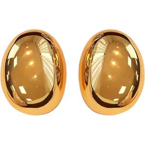 HARAHU Обици Retro Oval - Златна KP29333
