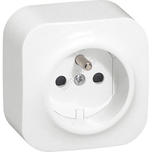 Legrand - Стенна домашна розетка 250V/16A FORIX бяла (LR0105)
